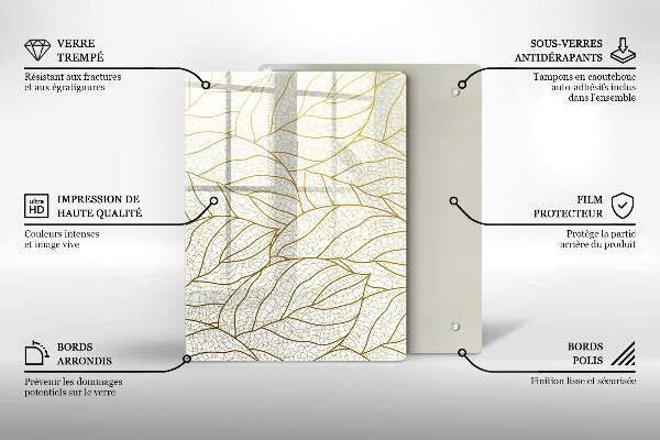 Planche à découper verre Géométrie 3D abstraite