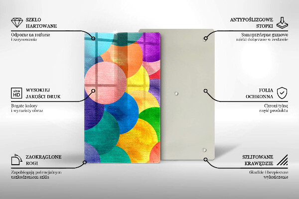 Protection pour plaque de cuisson Cercles colorés