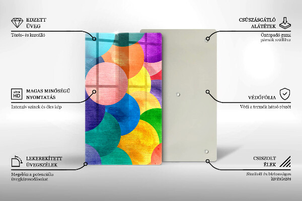 Protection pour plaque de cuisson Cercles colorés