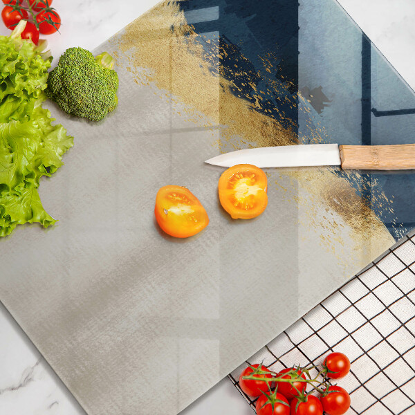 Planche à découper verre Abstraction de l'or