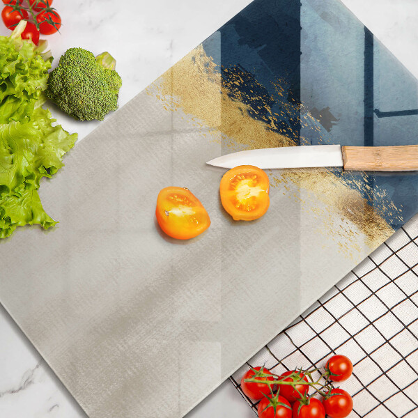 Planche à découper verre Abstraction de l'or