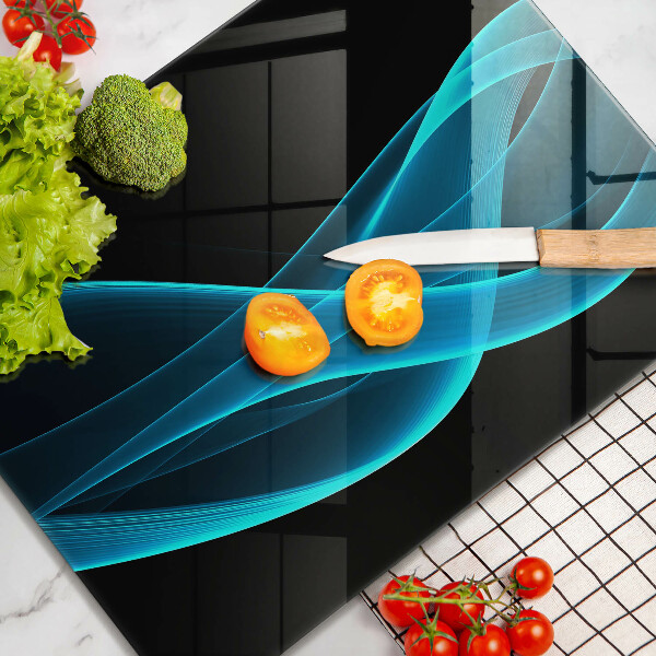 Protection pour plaque de cuisson Abstraction bleue