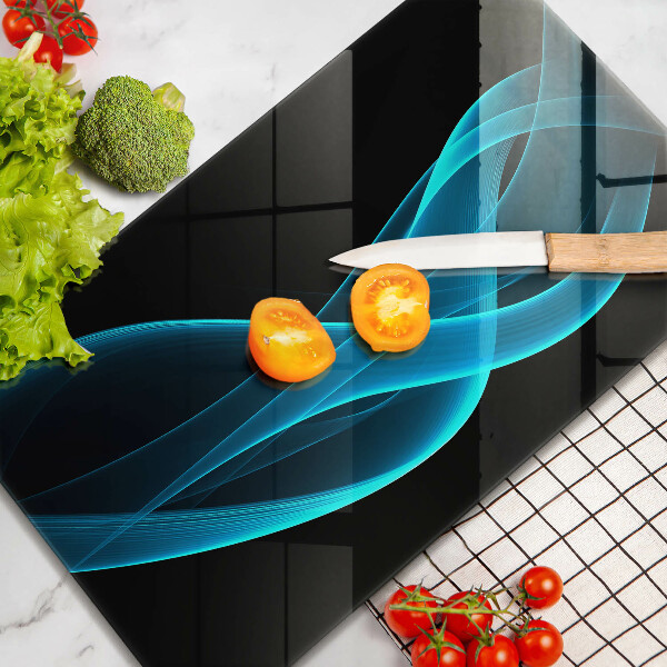 Protection pour plaque de cuisson Abstraction bleue