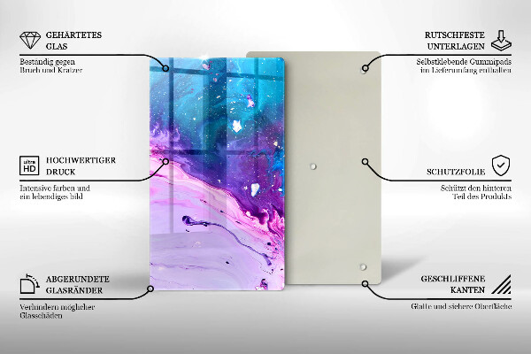 Protection pour plaque de cuisson Encres d'abstraction