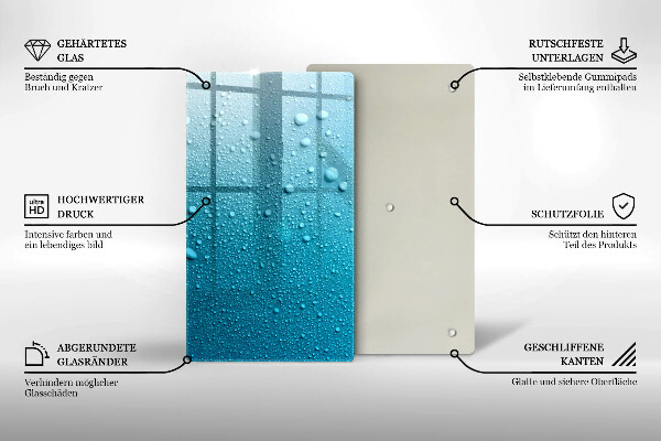 Protection pour plaque de cuisson Gouttes d'eau