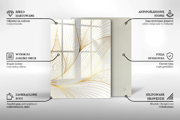 Planche à découper verre Carrés 3D abstraits