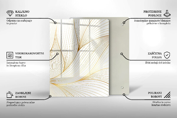 Planche à découper verre Carrés 3D abstraits