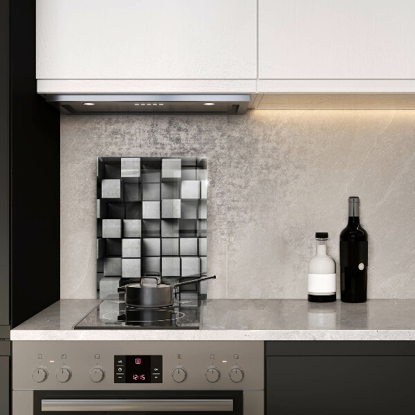 Planche à découper verre Carrés 3D abstraits