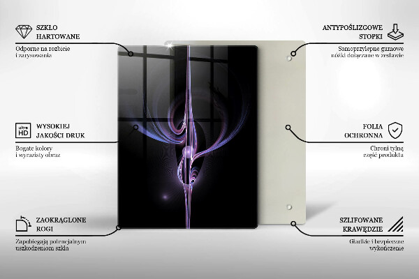 Planche à découper verre Abstraction moderne