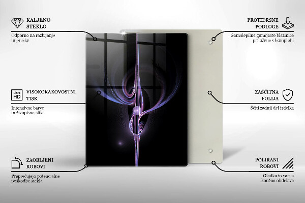 Planche à découper verre Abstraction moderne