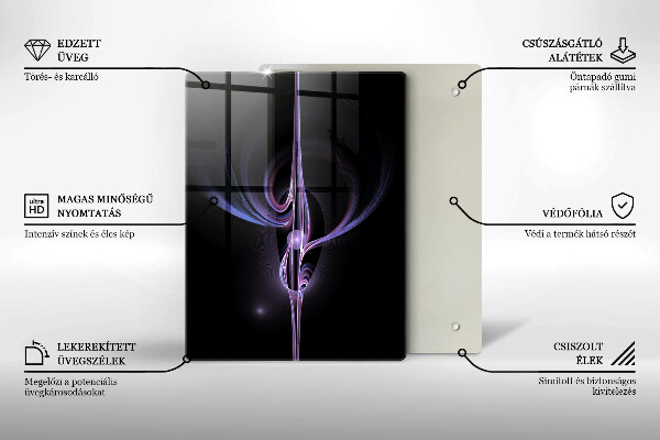 Planche à découper verre Abstraction moderne