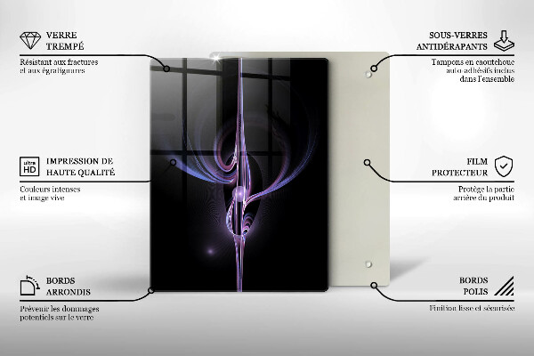 Planche à découper verre Abstraction moderne