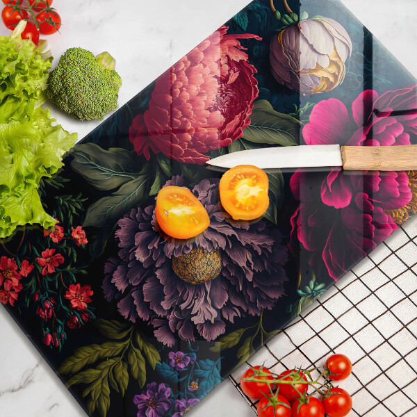 Protection pour plaque de cuisson Belles fleurs