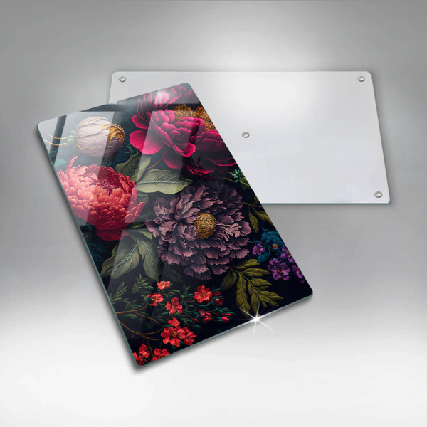 Protection pour plaque de cuisson Belles fleurs