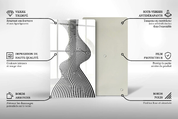 Protection pour plaque de cuisson Abstraction linéaire