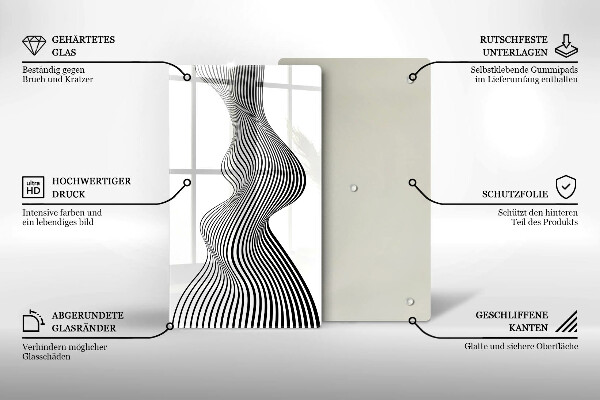 Protection pour plaque de cuisson Abstraction linéaire