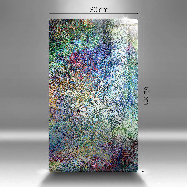 Planche à découper verre Abstraction de lignes colorées