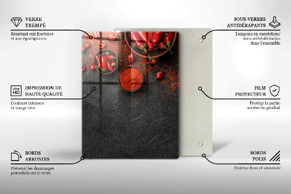 Protection pour plaque de cuisson Texture de marbre avec de l'or