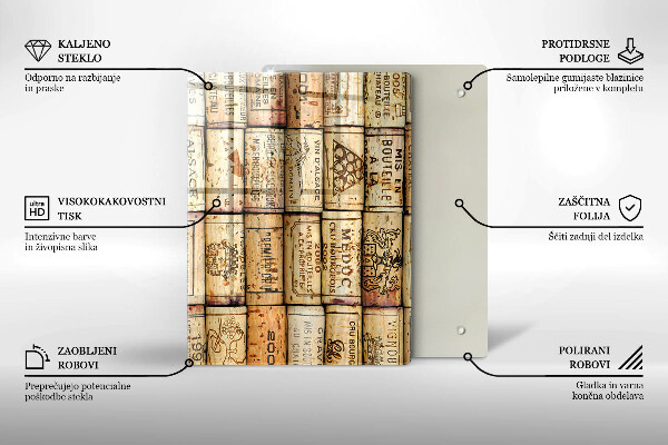 Planche à découper verre Abstraction de lignes douces