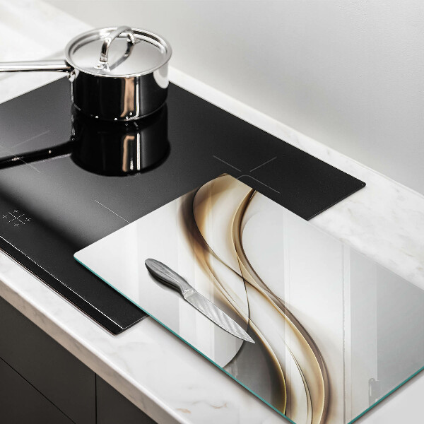 Planche à découper verre Abstraction de lignes douces