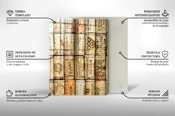 Planche à découper verre Abstraction de lignes douces