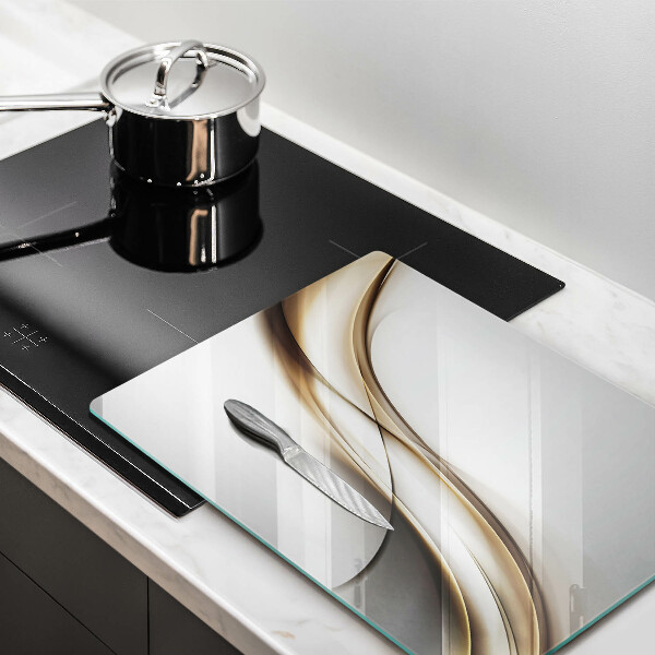 Planche à découper verre Abstraction de lignes douces