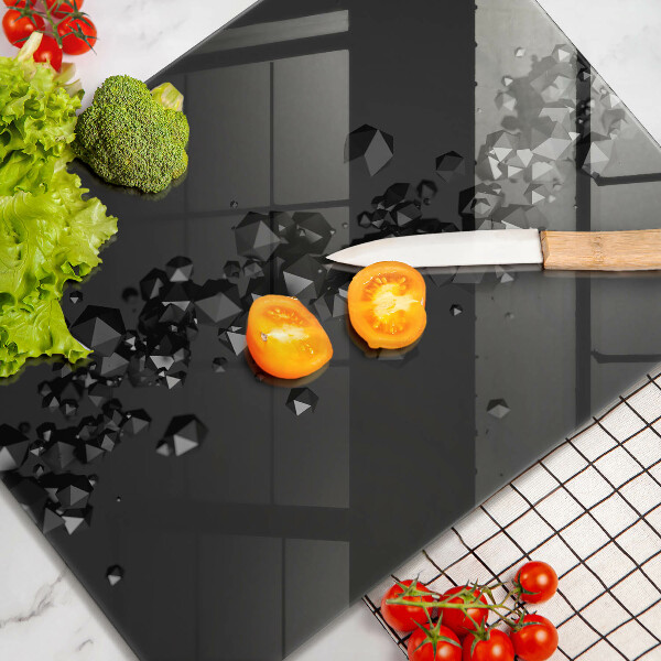 Planche à découper verre Abstraction de formes 3D