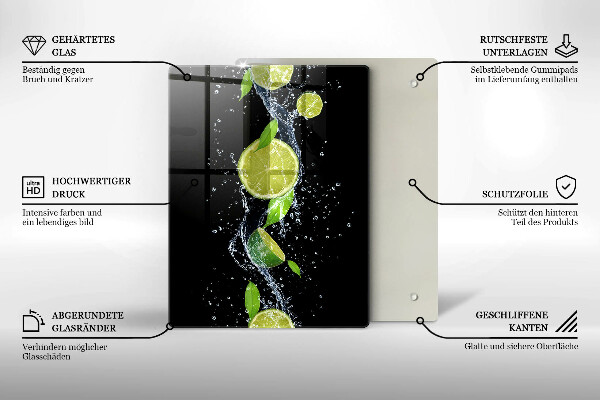 Planche à découper verre Plumes d'oiseaux bohèmes