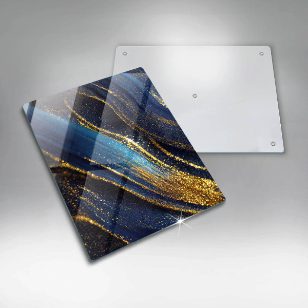 Protection pour plaque de cuisson Abstraction bleu marine