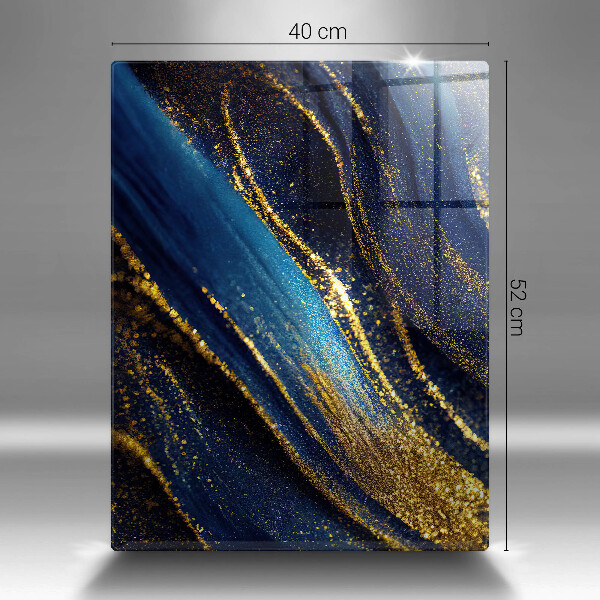 Protection pour plaque de cuisson Abstraction bleu marine