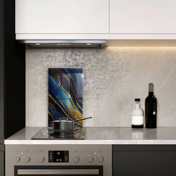 Protection pour plaque de cuisson Abstraction bleu marine