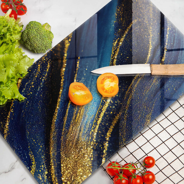 Protection pour plaque de cuisson Abstraction bleu marine