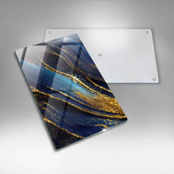 Protection pour plaque de cuisson Abstraction bleu marine