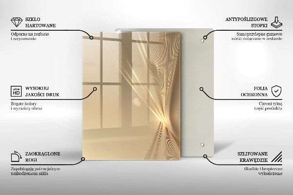 Protection pour plaque de cuisson Messe noire abstraite