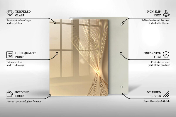 Protection pour plaque de cuisson Messe noire abstraite