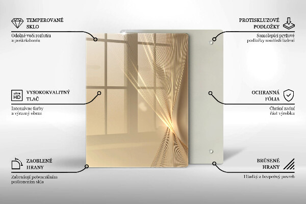 Protection pour plaque de cuisson Messe noire abstraite