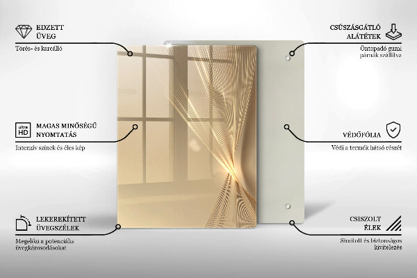 Protection pour plaque de cuisson Messe noire abstraite