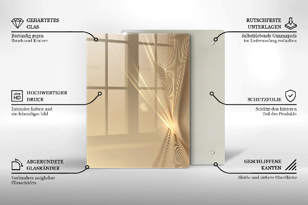 Protection pour plaque de cuisson Messe noire abstraite