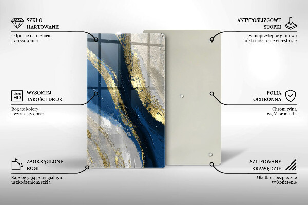 Protection pour plaque de cuisson Texture avec de l'or