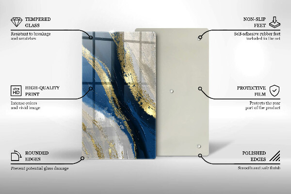 Protection pour plaque de cuisson Texture avec de l'or