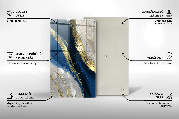 Protection pour plaque de cuisson Texture avec de l'or