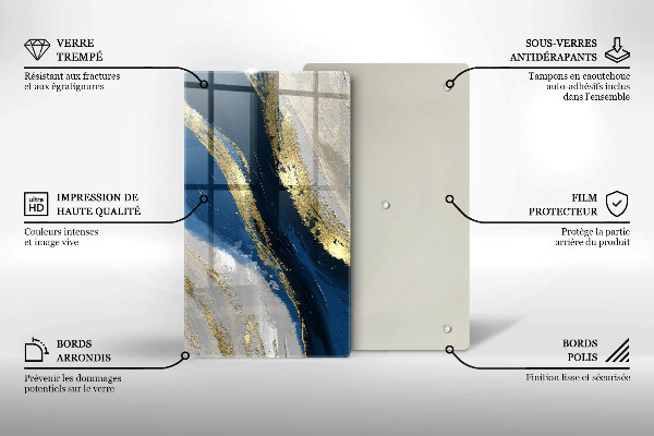 Protection pour plaque de cuisson Texture avec de l'or