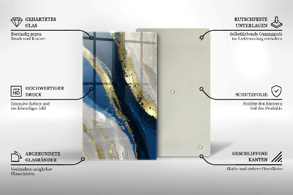 Protection pour plaque de cuisson Texture avec de l'or