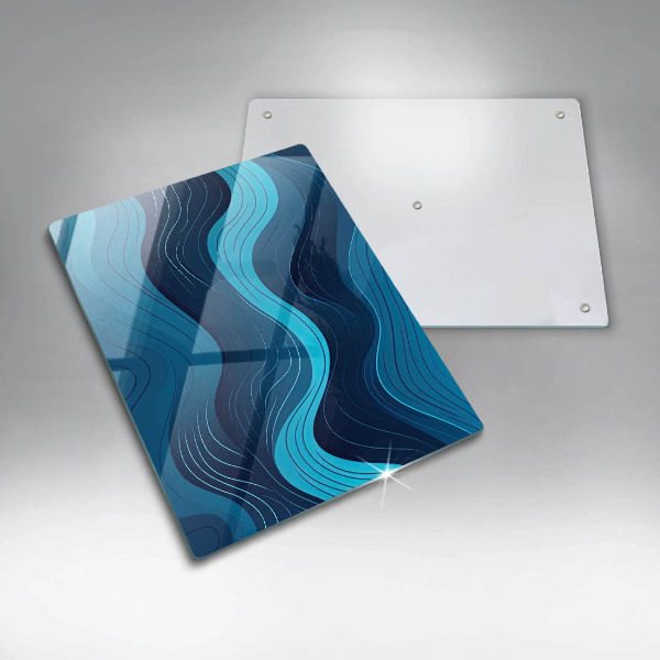 Protection pour plaque de cuisson Vagues abstraites