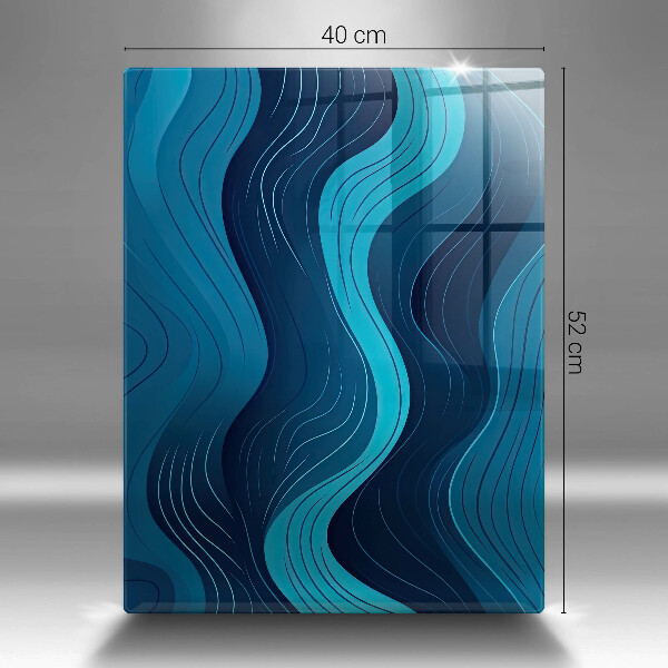 Protection pour plaque de cuisson Vagues abstraites