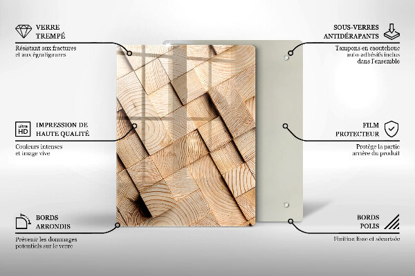 Protection pour plaque de cuisson Vagues abstraites