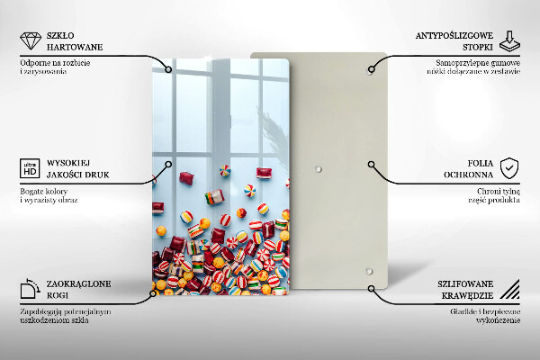 Protection pour plaque de cuisson Bonbons colorés