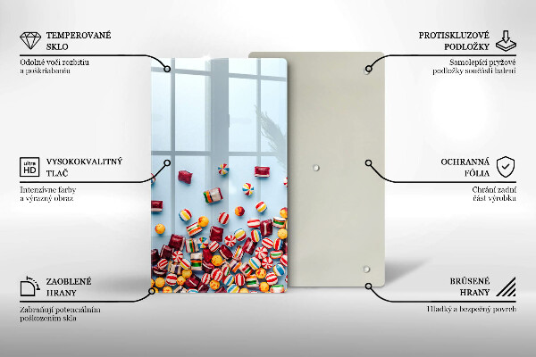 Protection pour plaque de cuisson Bonbons colorés