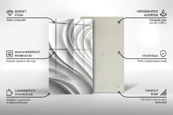 Protection pour plaque de cuisson Lignes géométriques