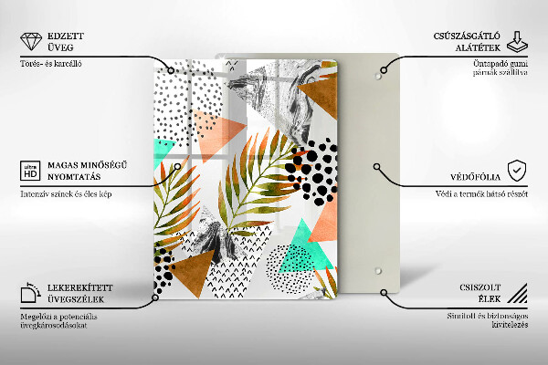 Protection pour plaque de cuisson Marbre bleu et or